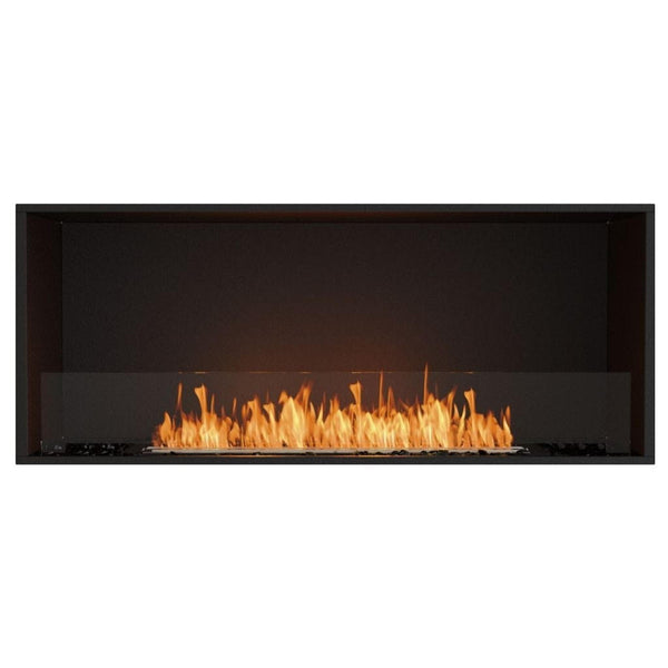 EcoSmart Fire Flex 50SS 57" Black Single Sided Ethanol Fireplace Insert with Clean-Burning Stainless Steel Burner by Mad Design Group