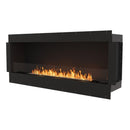 EcoSmart Fire Flex 68SS Black 76" Single Sided Ethanol Fireplace Insert with Stainless Steel Burner by Mad Design Group