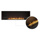 EcoSmart Fire Flex 68SS Black 76" Single Sided Ethanol Fireplace Insert with Stainless Steel Burner by Mad Design Group