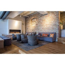 EcoSmart Fire Flex 68SS Black 76" Single Sided Ethanol Fireplace Insert with Stainless Steel Burner by Mad Design Group
