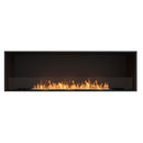 EcoSmart Fire Flex 68SS Black 76" Single Sided Ethanol Fireplace Insert with Stainless Steel Burner by Mad Design Group
