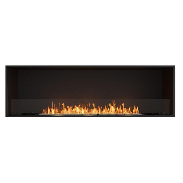 EcoSmart Fire Flex 68SS Black 76" Single Sided Ethanol Fireplace Insert with Stainless Steel Burner by Mad Design Group
