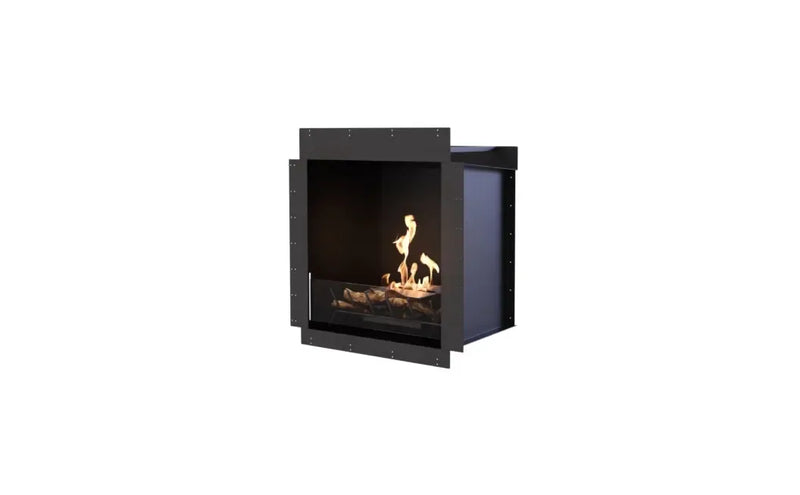 EcoSmart Fire Heritage 26SS 34" Black Ventless Ethanol Fireplace Insert with Stainless Steel Burner by Mad Design