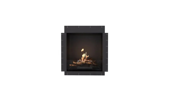 EcoSmart Fire Heritage 26SS 34" Black Ventless Ethanol Fireplace Insert with Stainless Steel Burner by Mad Design