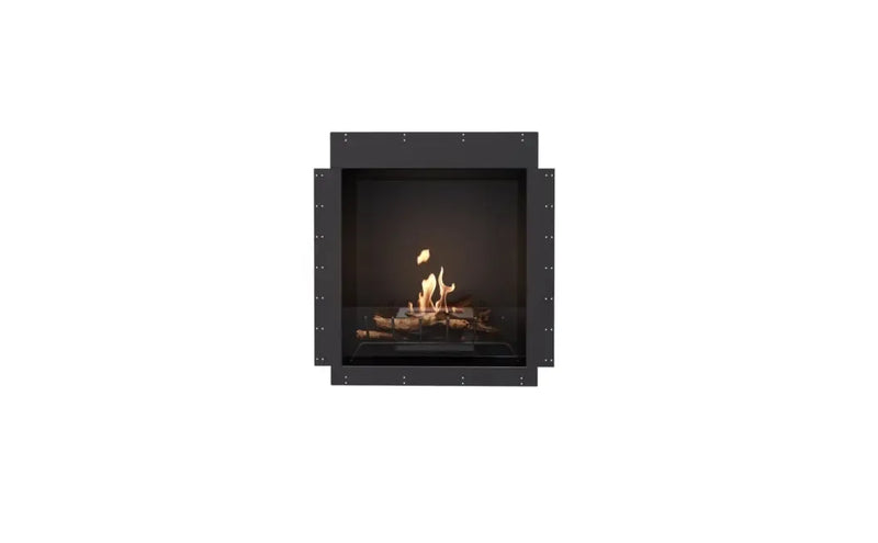 EcoSmart Fire Heritage 26SS 34" Black Ventless Ethanol Fireplace Insert with Stainless Steel Burner by Mad Design