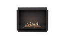 EcoSmart Fire Heritage 56SS 64" Black Ventless Fireplace Insert with Stainless Steel Ethanol Burner by Mad Design