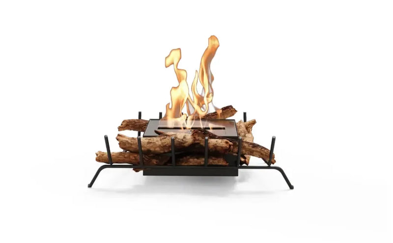 EcoSmart Fire Heritage 25" Ethanol Fireplace Insert with Stainless Steel Burner and Iron Grate by Mad Design Group