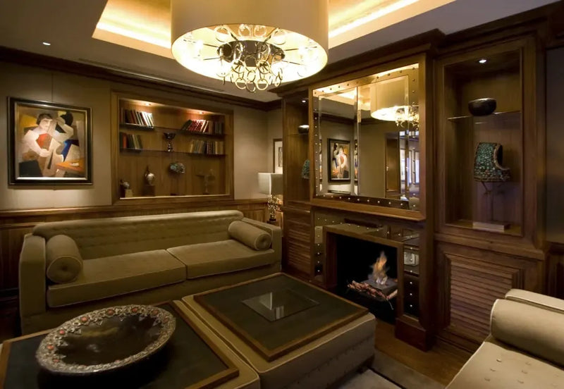 EcoSmart Fire Heritage 25" Ethanol Fireplace Insert with Stainless Steel Burner and Iron Grate by Mad Design Group