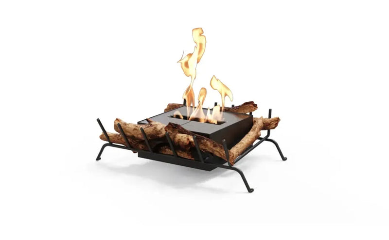 EcoSmart Fire Heritage 25" Ethanol Fireplace Insert with Stainless Steel Burner and Iron Grate by Mad Design Group