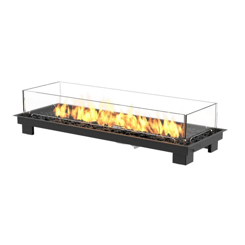 EcoSmart Fire Linear 50 47" Black Fire Pit Kit with Gas LP/NG Burner – Sleek Modern Design by Mad Design Group