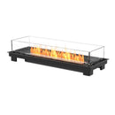 EcoSmart Fire Linear 50 47" Black Indoor Fire Pit Kit with Stainless Steel Ethanol Burner – Sleek Modern Design by Mad Design Group