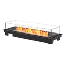 EcoSmart Fire Linear 50 47" Black Indoor Fire Pit Kit with Stainless Steel Ethanol Burner – Sleek Modern Design by Mad Design Group