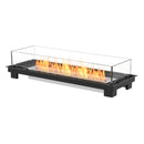 EcoSmart Fire Linear 50 47" Black Indoor Fire Pit Kit with Stainless Steel Ethanol Burner – Sleek Modern Design by Mad Design Group