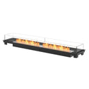 EcoSmart Fire Linear 90 90" Black Indoor Fire Pit Kit with Stainless Steel Ethanol Burner – Streamlined Design by Mad Design Group