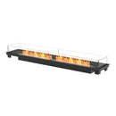 EcoSmart Fire Linear 90 90" Black Indoor Fire Pit Kit with Stainless Steel Ethanol Burner – Streamlined Design by Mad Design Group