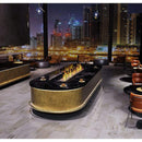 EcoSmart Fire Linear 90 90" Black Indoor Fire Pit Kit with Stainless Steel Ethanol Burner – Streamlined Design by Mad Design Group