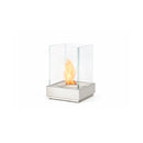 EcoSmart Fire Mini T 18" Stainless Steel Freestanding Designer Fireplace with Toughened Glass Surround by MAD Design Group