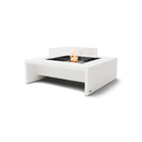 EcoSmart Fire Mojito 40" Bone Freestanding Indoor Fire Table with Stainless Steel Burner and Waterfall Edge by MAD Design Group