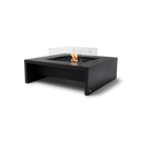 EcoSmart Fire Mojito 40" Graphite Freestanding Outdoor Fire Table with Black Burner and Waterfall Edge Design by MAD Design Group