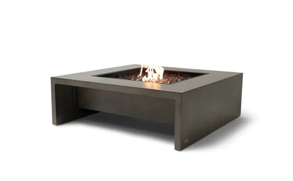 EcoSmart Fire Mojito 40" Natural Freestanding Fire Table with Gas LP/NG Burner and Waterfall Edge Design by Mad Design Group