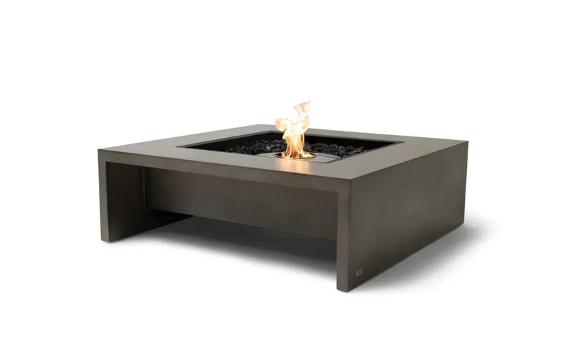 EcoSmart Fire Mojito 40" Natural Freestanding Indoor Fire Table with Stainless Steel Burner and Waterfall Edge by MAD Design Group