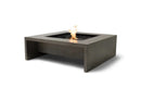 EcoSmart Fire Mojito 40" Natural Freestanding Outdoor Fire Table with Black Burner and Waterfall Edge Design by MAD Design Group
