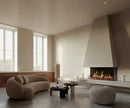 EcoSmart Fire Motion 100" Black Left Corner Electric Fireplace with Motion Picture Flame Technology by MAD Design Group
