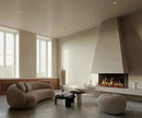 EcoSmart Fire Motion 120" Black Right Corner Electric Fireplace with Motion Picture Flame Technology by MAD Design Group