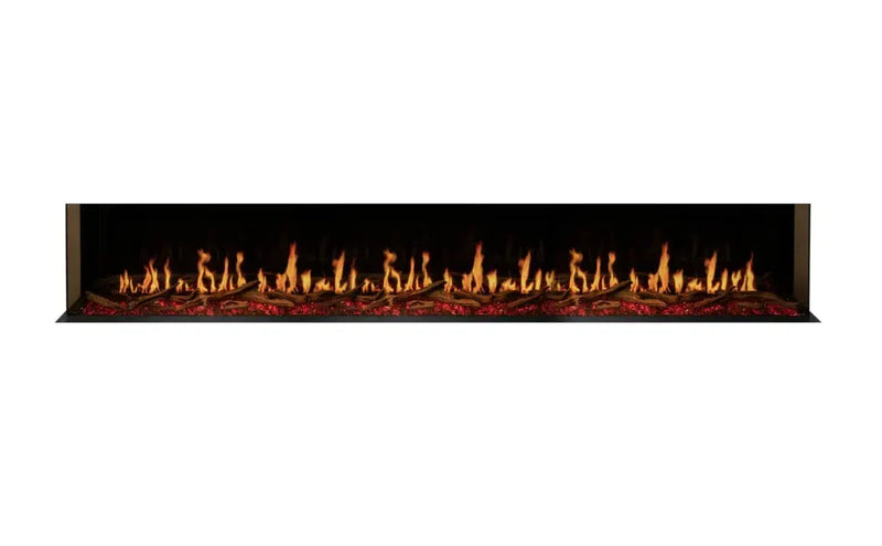 EcoSmart Fire Motion 120" Black Single Sided Electric Fireplace with Motion Picture Flame Technology by MAD Design Group