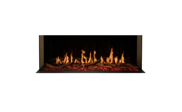 EcoSmart Fire Motion 52" Black Left Corner Electric Fireplace with Motion Picture Flame Technology by MAD Design Group