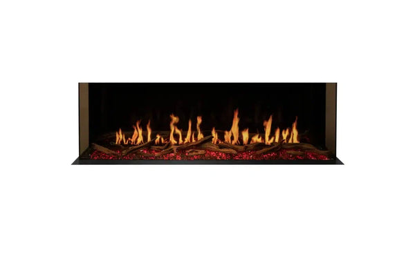 EcoSmart Fire Motion 60" Black Left Corner Electric Fireplace with Motion Picture Flame Technology by MAD Design Group