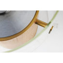 EcoSmart Fire PILLAR 3L 19" Oak Freestanding Fireplace with Lamp-Inspired Glass & Stainless Steel Burner by MAD Design Group