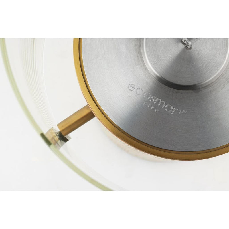 EcoSmart Fire PILLAR 3L 19" Oak Freestanding Fireplace with Lamp-Inspired Glass & Stainless Steel Burner by MAD Design Group