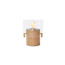 EcoSmart Fire PILLAR 3L 19" Oak Freestanding Fireplace with Lamp-Inspired Glass & Stainless Steel Burner by MAD Design Group
