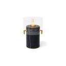 EcoSmart Fire PILLAR 3T 24" Marble Black Freestanding Fireplace with Lamp-Style Glass & Black Burner by Mad Design Group