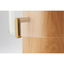 EcoSmart Fire PILLAR 3T 24" Oak Freestanding Fireplace with Lamp-Style Glass & Stainless Steel Burner by MAD Design Group