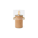 EcoSmart Fire PILLAR 3T 24" Oak Freestanding Fireplace with Lamp-Style Glass & Stainless Steel Burner by MAD Design Group