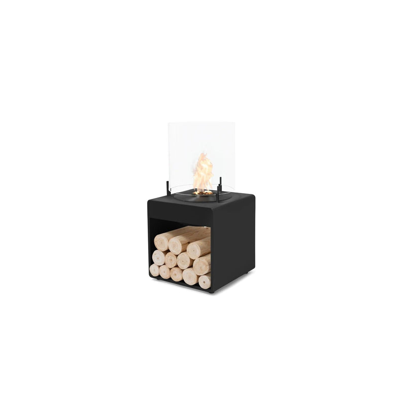 EcoSmart Fire POP 3L 27" Black Retro-Style Freestanding Fireplace with Black Burner by MAD Design Group