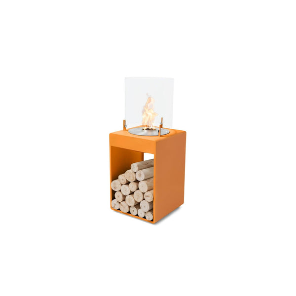EcoSmart Fire POP 3T 33" Orange Freestanding Retro-Style Fireplace with Stainless Steel Burner by MAD Design Group