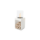 EcoSmart Fire POP 3T 33" White Freestanding Retro-Style Fireplace with Black Burner by MAD Design Group