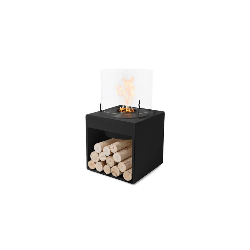 EcoSmart Fire POP 8L 31" Black Freestanding Fireplace with Modern Retro Design & Black Burner by MAD Design Group