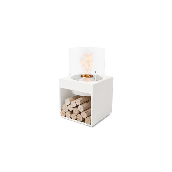 EcoSmart Fire POP 8L 31" White Freestanding Fireplace with Modern Retro Design & Stainless Steel Burner by MAD Design Group