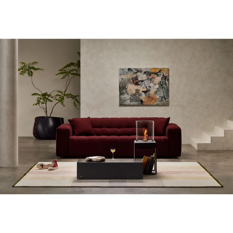 EcoSmart Fire POP 8T 39" Black Freestanding Fireplace with Modern Retro Design & Black Burner by MAD Design Group