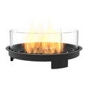 EcoSmart Fire Round 20 24" Black Outdoor Fire Pit Kit with Gas LP/NG Burner – Durable Year-Round Heating by Mad Design Group