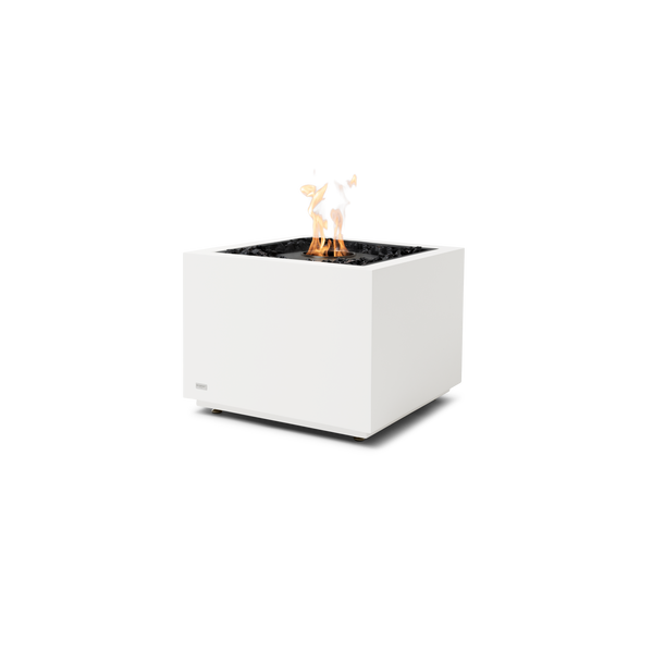 EcoSmart Fire Sidecar 24" Bone Indoor Fire Table with Weather-Resistant Concrete Design by MAD Design Group