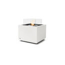 EcoSmart Fire Sidecar 24" Bone Freestanding Indoor Fire Table with Stainless Steel Burner and Geometric Base by MAD Design Group