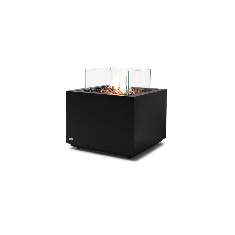 EcoSmart Fire Sidecar Graphite 24" Freestanding Indoor Fire Table with Decorative Burner Tray and Gas LP/NG Burner by Mad Design Group