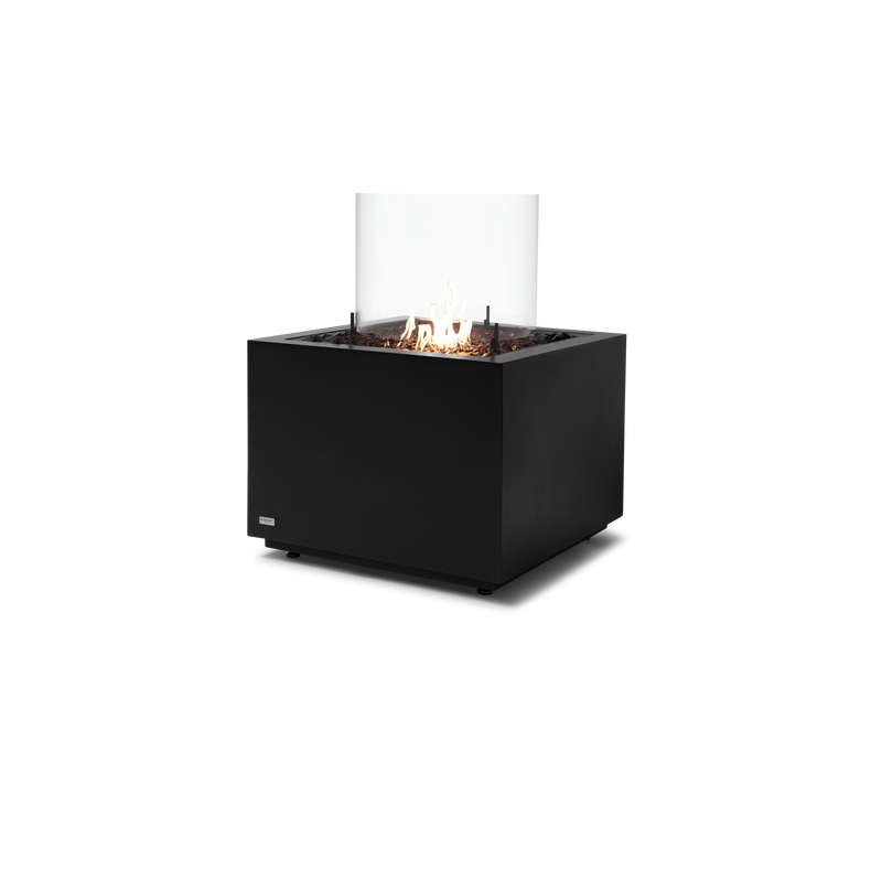 EcoSmart Fire Sidecar Graphite 24" Freestanding Indoor Fire Table with Decorative Burner Tray and Gas LP/NG Burner by Mad Design Group