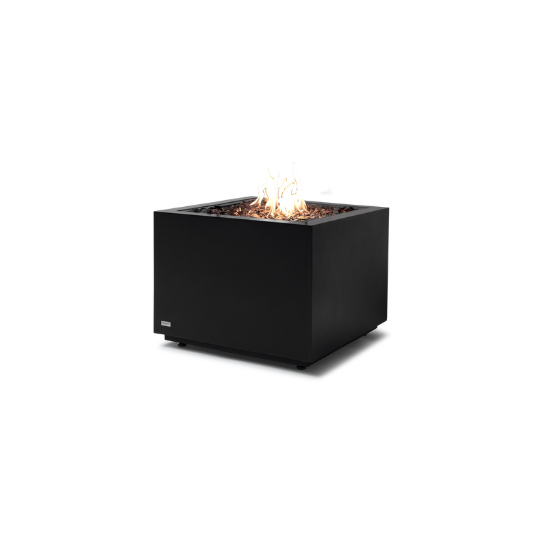 EcoSmart Fire Sidecar Graphite 24" Freestanding Indoor Fire Table with Decorative Burner Tray and Gas LP/NG Burner by Mad Design Group