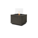 EcoSmart Fire Sidecar 24" Natural Freestanding Indoor Fire Table with Black Burner and Modern Geometric Base by MAD Design Group